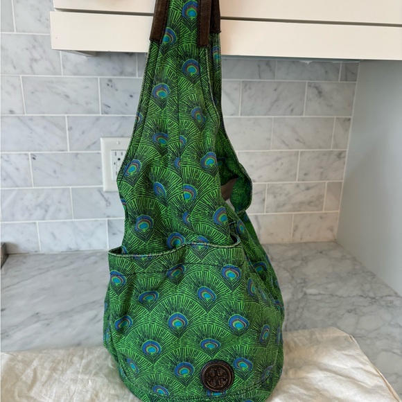 Tory Burch canvas peacock bag - Picture 2 of 6